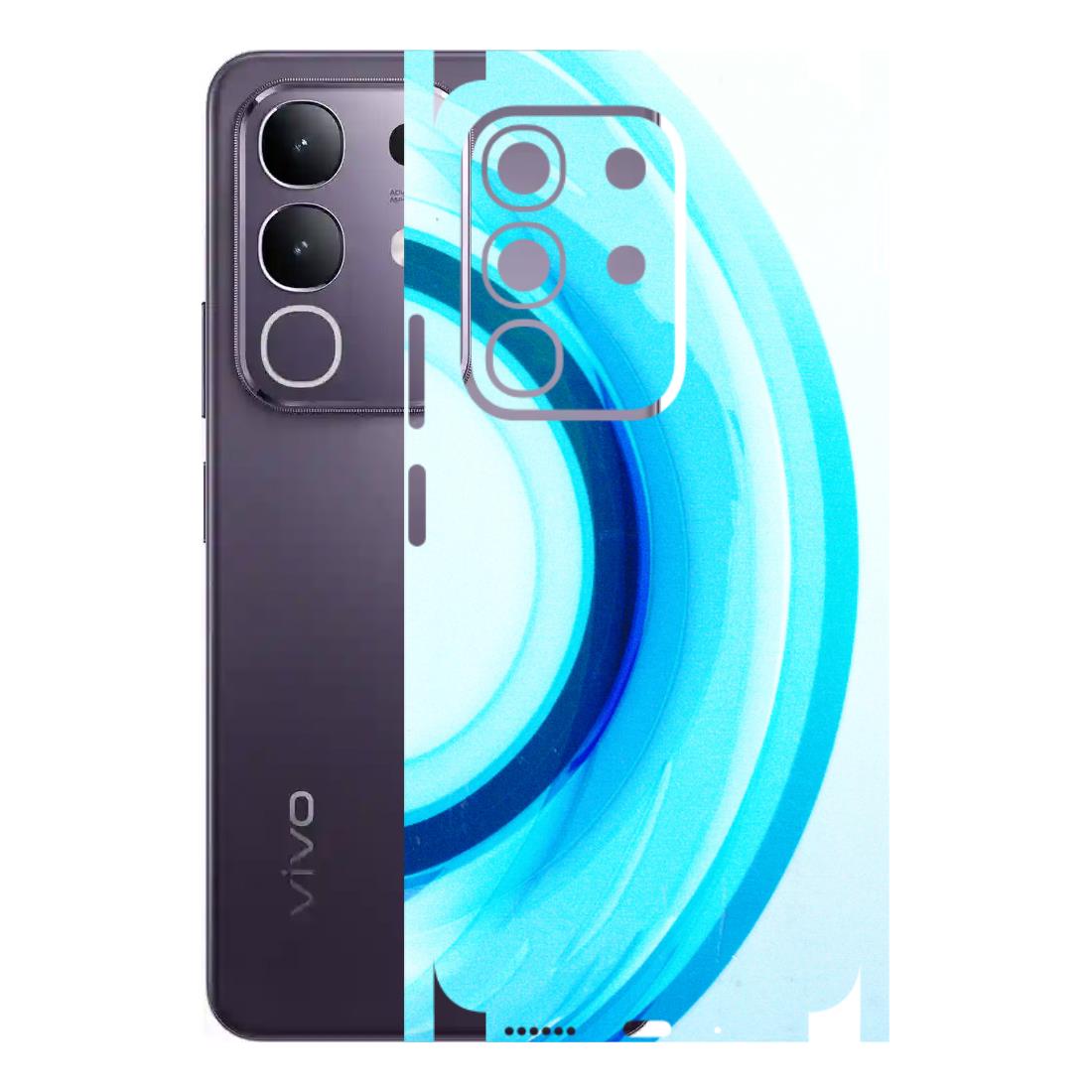 VIVO Z/V/X/T/U/S Series Phone Skins (All Models) - The Blue Curve - 3D Embossed Finish (L-244) Vivo T4X 5G