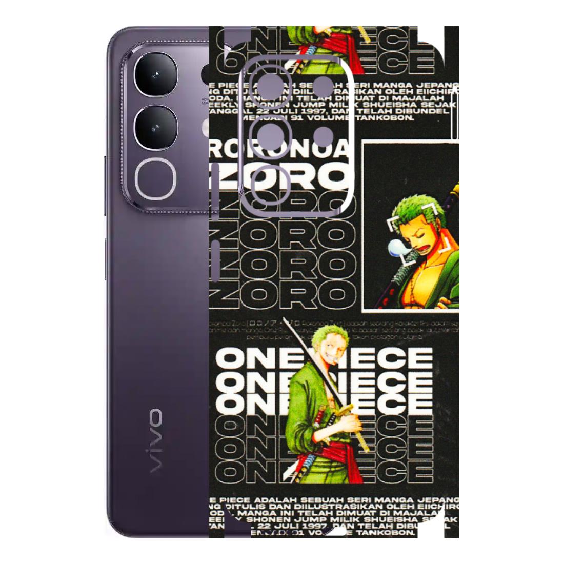 VIVO Z/V/X/T/U/S Series Phone Skins (All Models) - One Piece Zoro - 3D Embossed Finish (L-250) Vivo T4X 5G