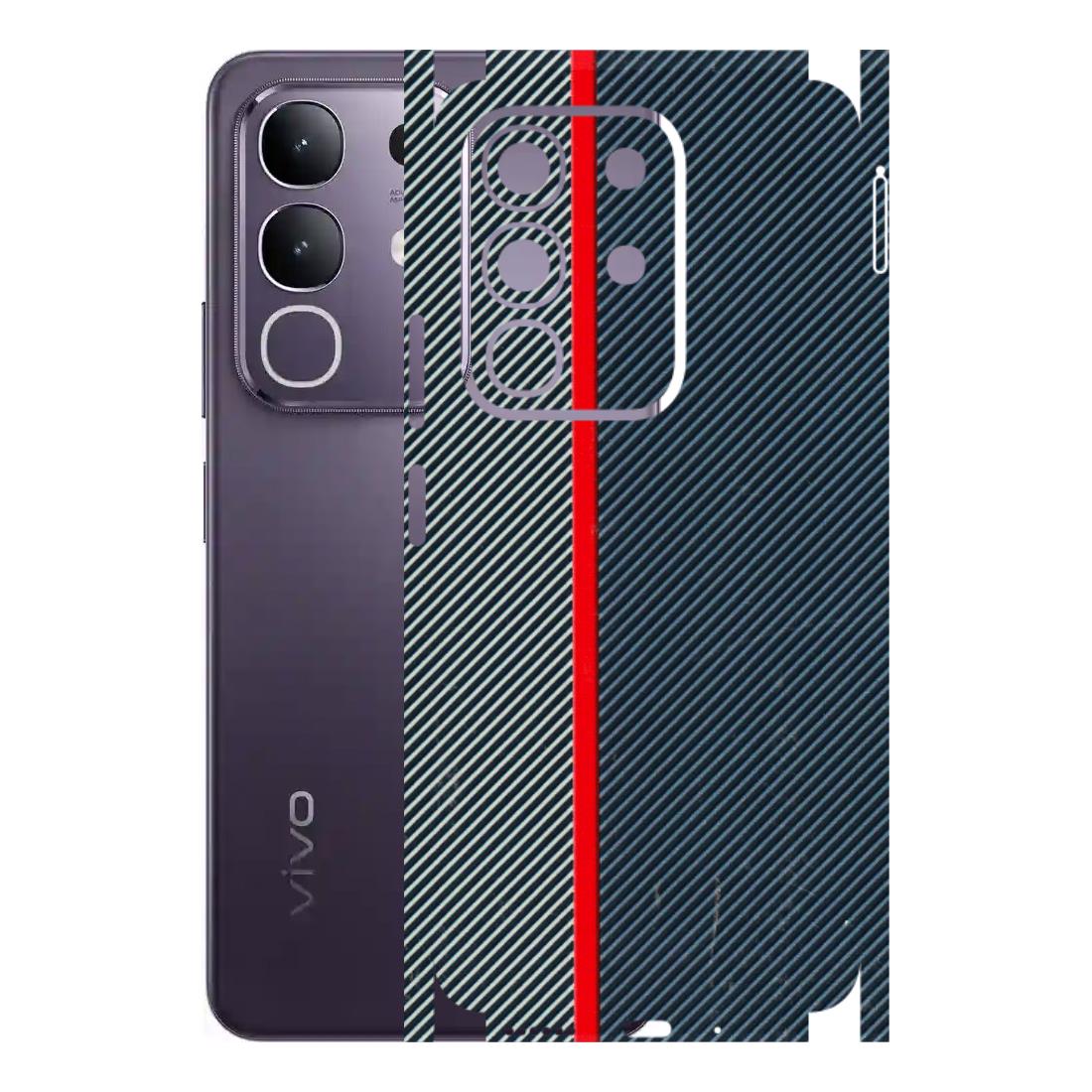 VIVO Z/V/X/T/U/S Series Phone Skins (All Models) - Blue Sober Lines - 3D Embossed Finish (L-305) Vivo T4X 5G
