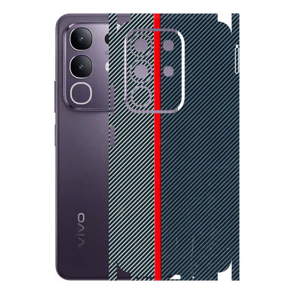 VIVO Z/V/X/T/U/S Series Phone Skins (All Models) - Blue Sober Lines - 3D Embossed Finish (L-305) Vivo T4X 5G