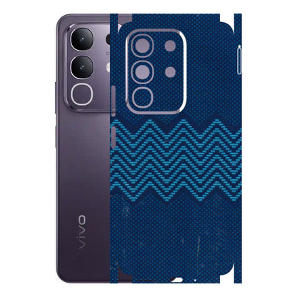 VIVO Z/V/X/T/U/S Series Phone Skins (All Models) - Blue Sober Waves - 3D Embossed Finish (L-306) Vivo T4X 5G