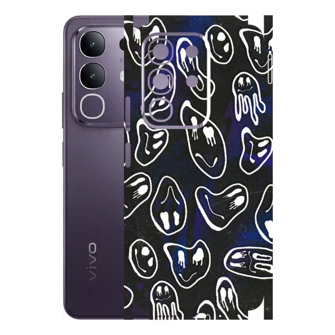 VIVO Z/V/X/T/U/S Series Phone Skins (All Models) - Distorted Smileys - 3D Embossed Finish (L-92) Vivo T4X 5G