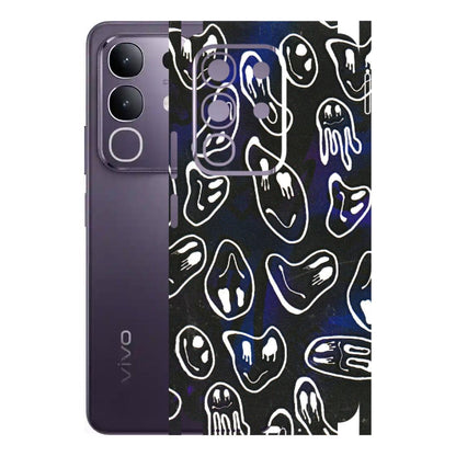 VIVO Z/V/X/T/U/S Series Phone Skins (All Models) - Distorted Smileys - 3D Embossed Finish (L-92) Vivo T4X 5G