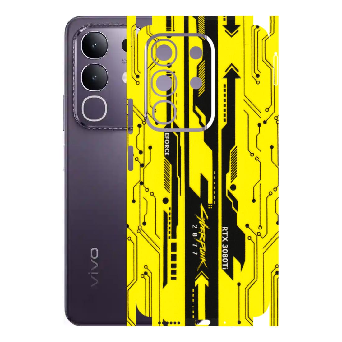 VIVO Z/V/X/T/U/S Series Phone Skins (All Models) - Yellow Cyberpunk - 3D Embossed Finish (L-93) Vivo T4X 5G