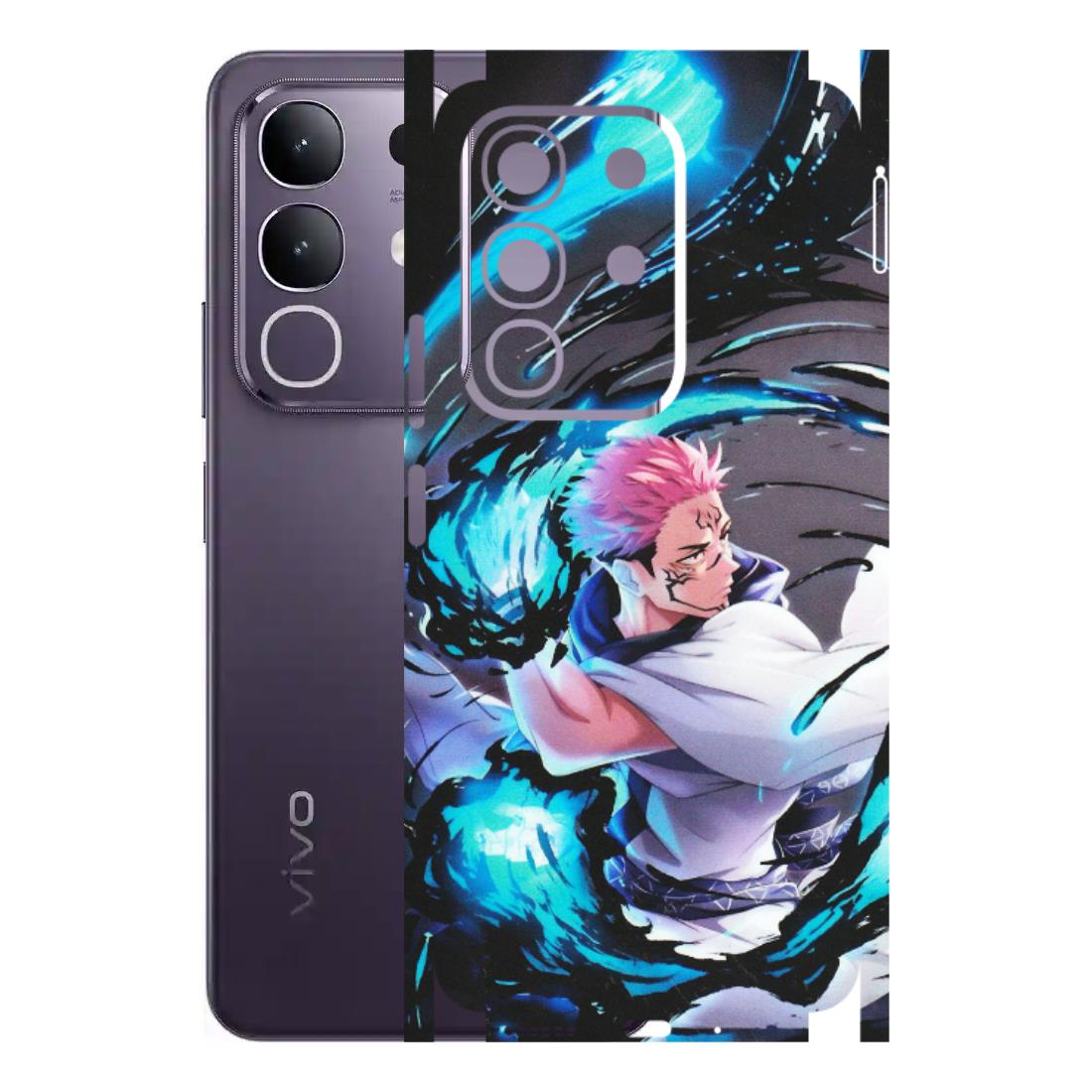 VIVO Z/V/X/T/U/S Series Phone Skins (All Models) - New Jujutsu Kaisen Grey Blue Anime - Matte Finish (M-127) Vivo T4X 5G