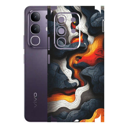 VIVO Z/V/X/T/U/S Series Phone Skins (All Models) - Abstract Volcanic Layers - Matte Finish (M-52) Vivo T4X 5G