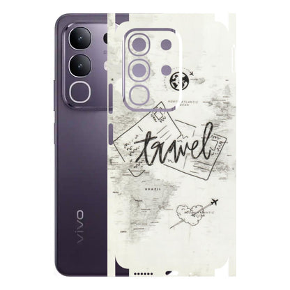 VIVO Z/V/X/T/U/S Series Phone Skins (All Models) - Travel Ticket - Transparent Finish (T-06) Vivo T4X 5G