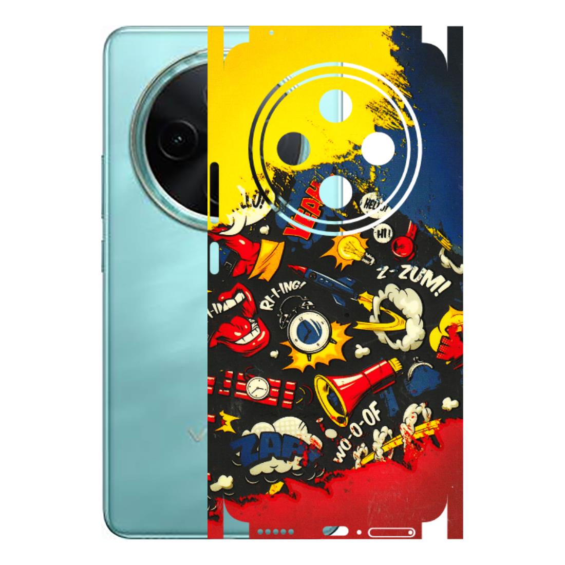 VIVO Z/V/X/T/U/S Series Phone Skins (All Models) - Pacific Doodle Art - 3D Embossed Finish (L-120) Vivo T4 5G