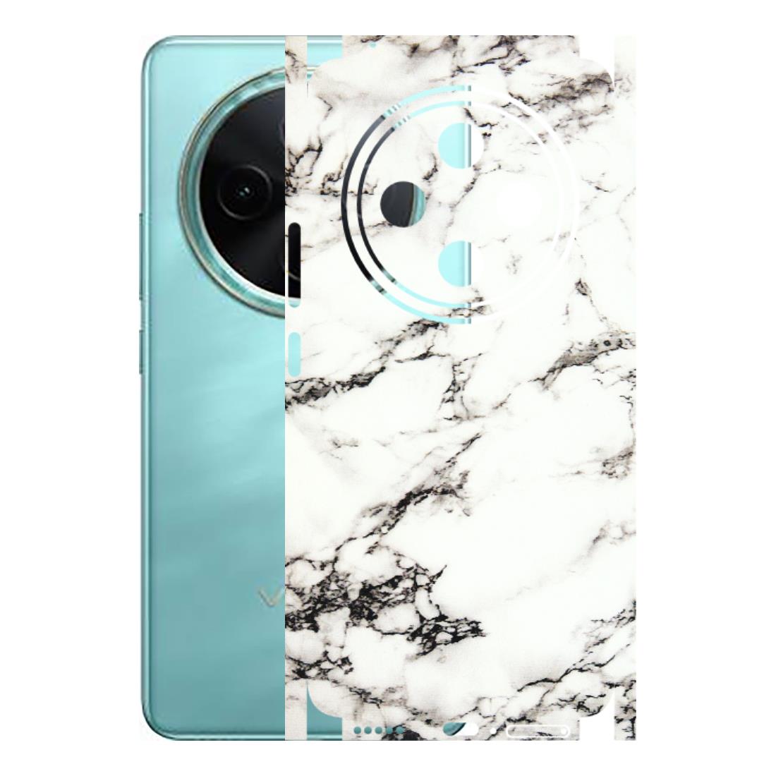 VIVO Z/V/X/T/U/S Series Phone Skins (All Models) - Black and White Marble Texture - 3D Embossed Finish (L-124) Vivo T4 5G