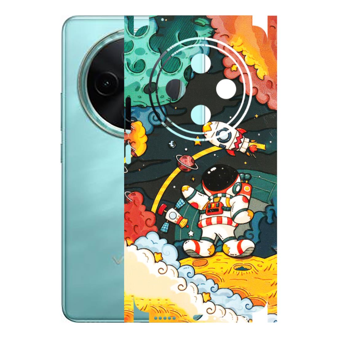 VIVO Z/V/X/T/U/S Series Phone Skins (All Models) - Astronauts & Spaceship - 3D Embossed Finish (L-145) Vivo T4 5G