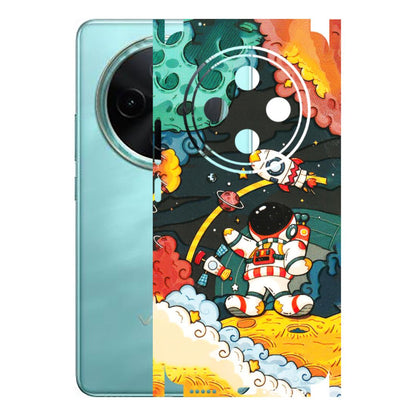 VIVO Z/V/X/T/U/S Series Phone Skins (All Models) - Astronauts & Spaceship - 3D Embossed Finish (L-145) Vivo T4 5G