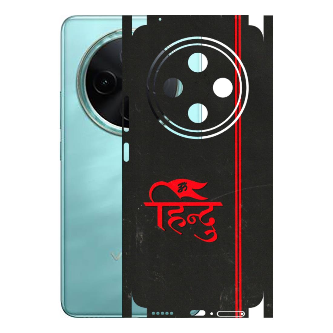 VIVO Z/V/X/T/U/S Series Phone Skins (All Models) - Hindu Black - 3D Embossed Finish (L-153) Vivo T4 5G