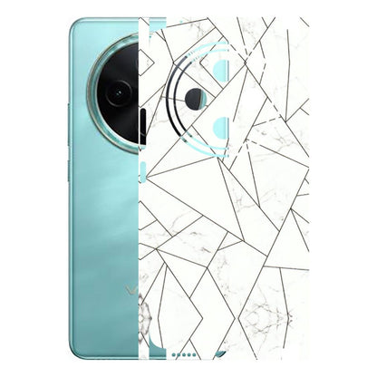 VIVO Z/V/X/T/U/S Series Phone Skins (All Models) - Luxury White Marble Effect - 3D Embossed Finish (L-168) Vivo T4 5G