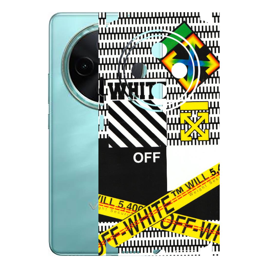 VIVO Z/V/X/T/U/S Series Phone Skins (All Models) - White Off Abstract - 3D Embossed Finish (L-172) Vivo T4 5G