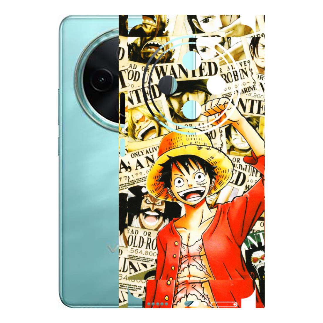 VIVO Z/V/X/T/U/S Series Phone Skins (All Models) - Luffy Anime - 3D Embossed Finish (L-177) Vivo T4 5G