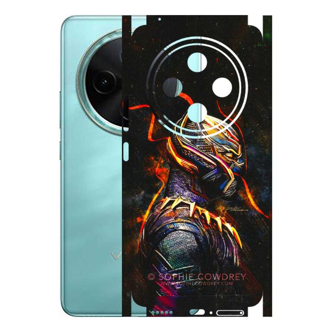 VIVO Z/V/X/T/U/S Series Phone Skins (All Models) - Black Panther - 3D Embossed Finish (L-190) Vivo T4 5G