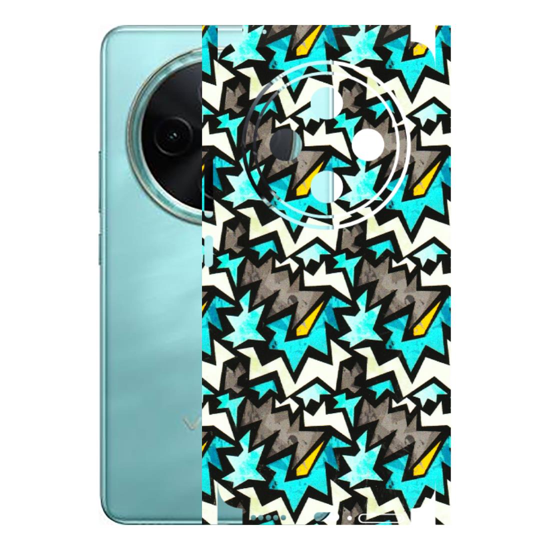 VIVO Z/V/X/T/U/S Series Phone Skins (All Models) - Funky Zig Zag - 3D Embossed Finish (L-223) Vivo T4 5G