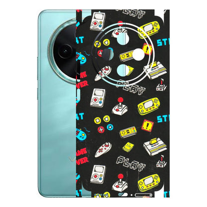 VIVO Z/V/X/T/U/S Series Phone Skins (All Models) - Gaming Doodles - 3D Embossed Finish (L-224) Vivo T4 5G