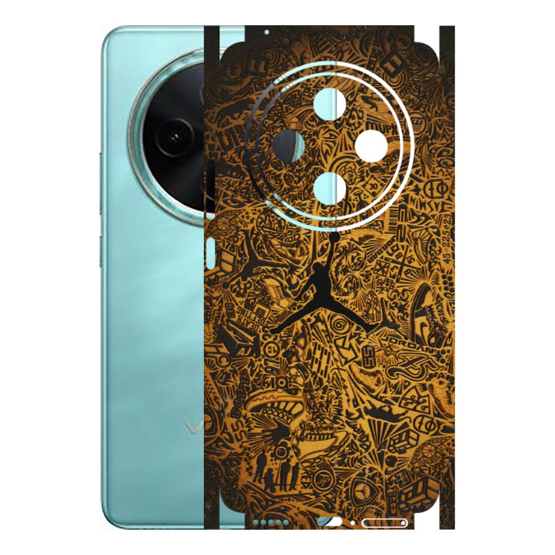 VIVO Z/V/X/T/U/S Series Phone Skins (All Models) - Premium Gold Basketball Player - 3D Embossed Finish (L-236) Vivo T4 5G