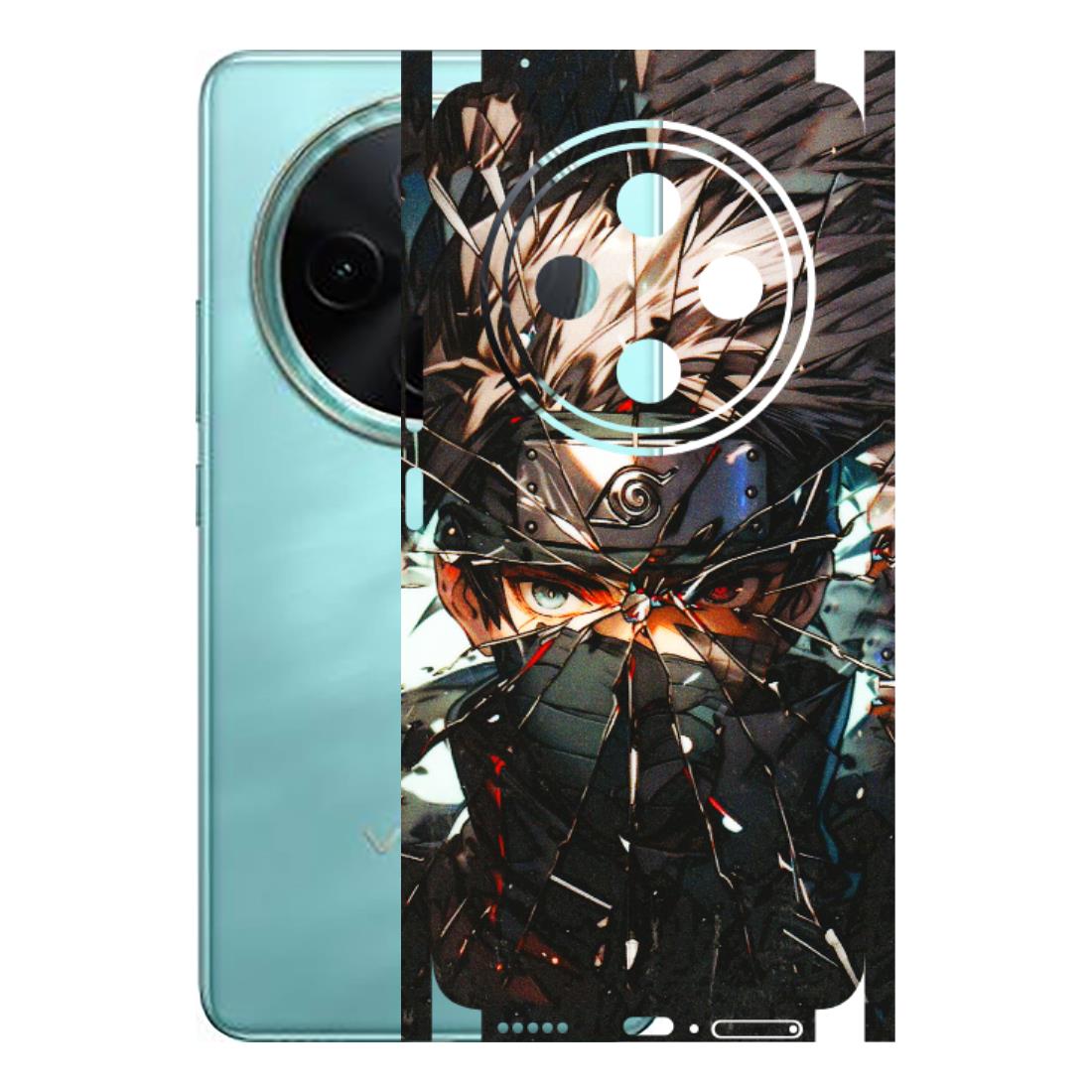 VIVO Z/V/X/T/U/S Series Phone Skins (All Models) - Kakashi Shattered Glass Effect - 3D Embossed Finish (L-237) Vivo T4 5G