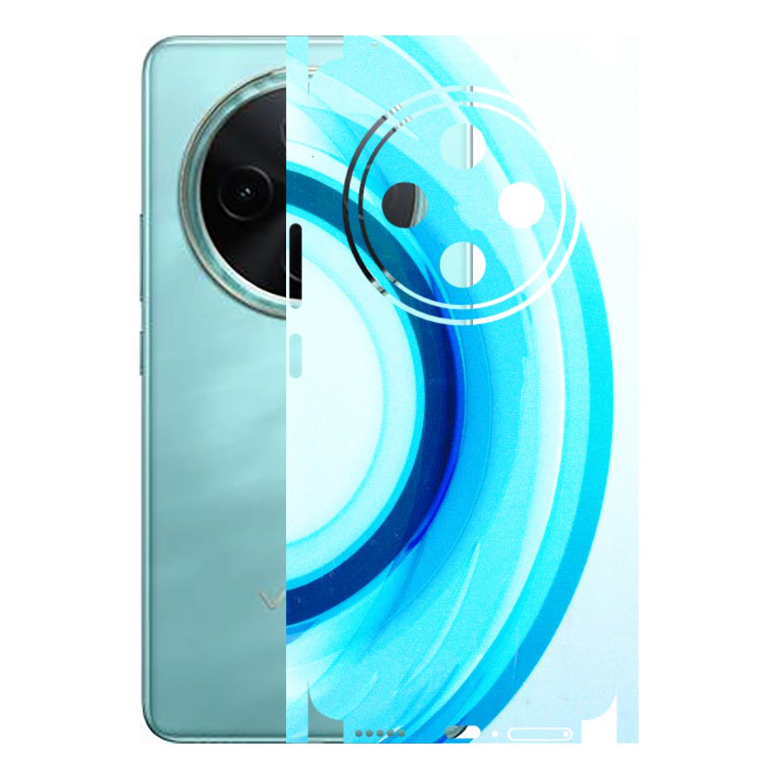 VIVO Z/V/X/T/U/S Series Phone Skins (All Models) - The Blue Curve - 3D Embossed Finish (L-244) Vivo T4 5G