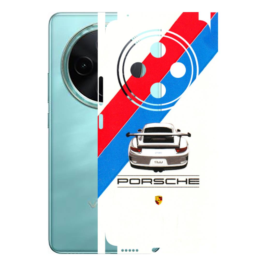 VIVO Z/V/X/T/U/S Series Phone Skins (All Models) - Porche Car Sober Logo - 3D Embossed Finish (L-248) Vivo T4 5G