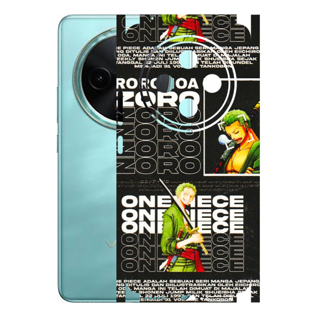 VIVO Z/V/X/T/U/S Series Phone Skins (All Models) - One Piece Zoro - 3D Embossed Finish (L-250) Vivo T4 5G