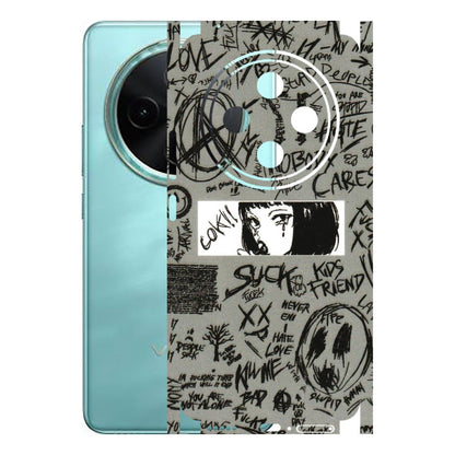 VIVO Z/V/X/T/U/S Series Phone Skins (All Models) - Never Have Love Anime - 3D Embossed Finish (L-260) Vivo T4 5G