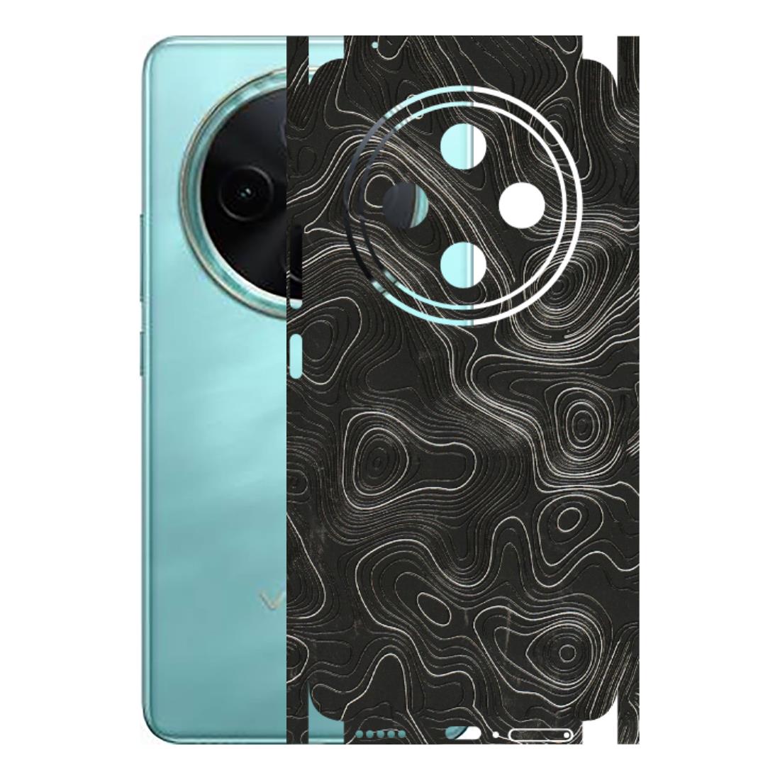 VIVO Z/V/X/T/U/S Series Phone Skins (All Models) - Abstract White Line Map - 3D Embossed Finish (L-269) Vivo T4 5G