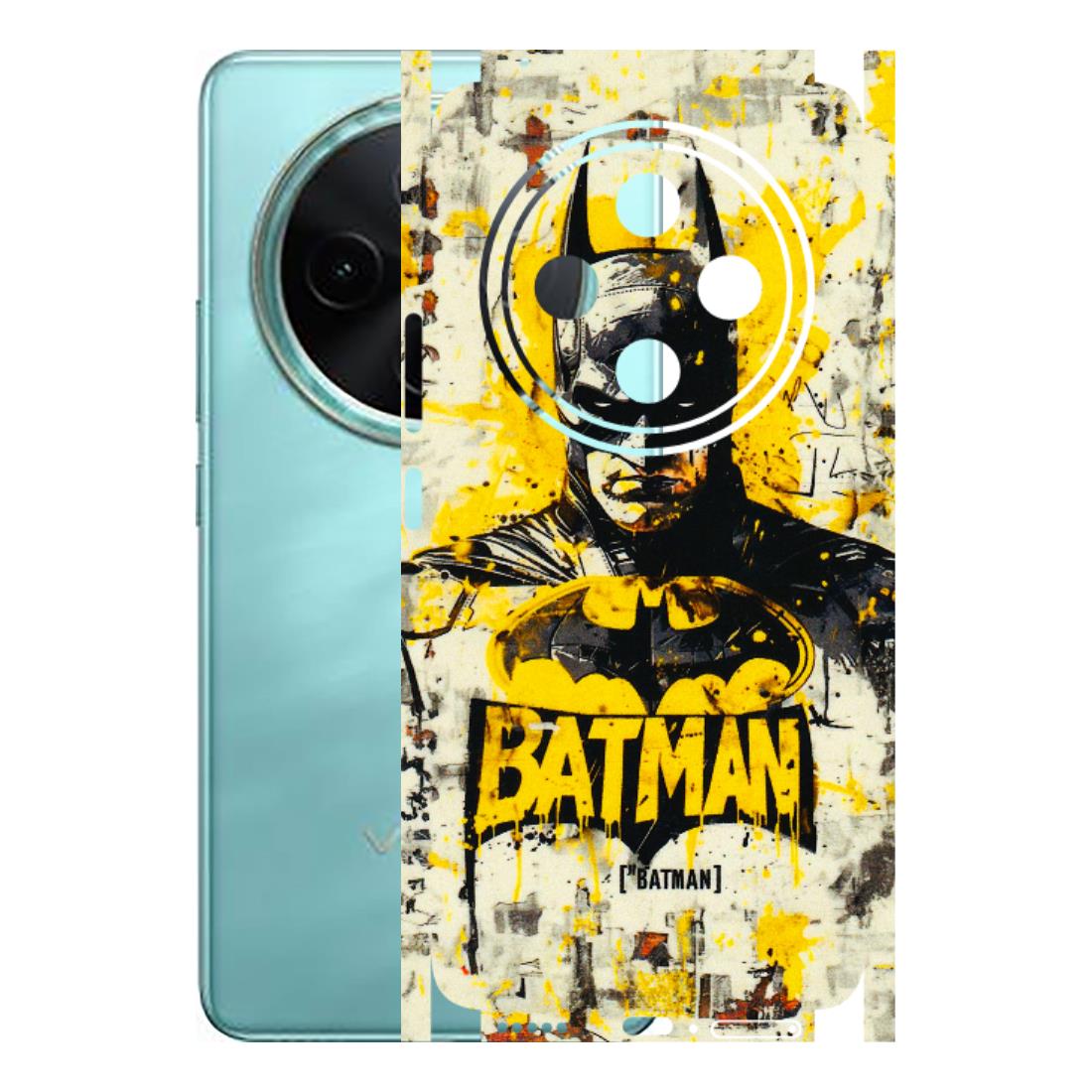 VIVO Z/V/X/T/U/S Series Phone Skins (All Models) - Batman Yellow BT - 3D Embossed Finish (L-304) Vivo T4 5G
