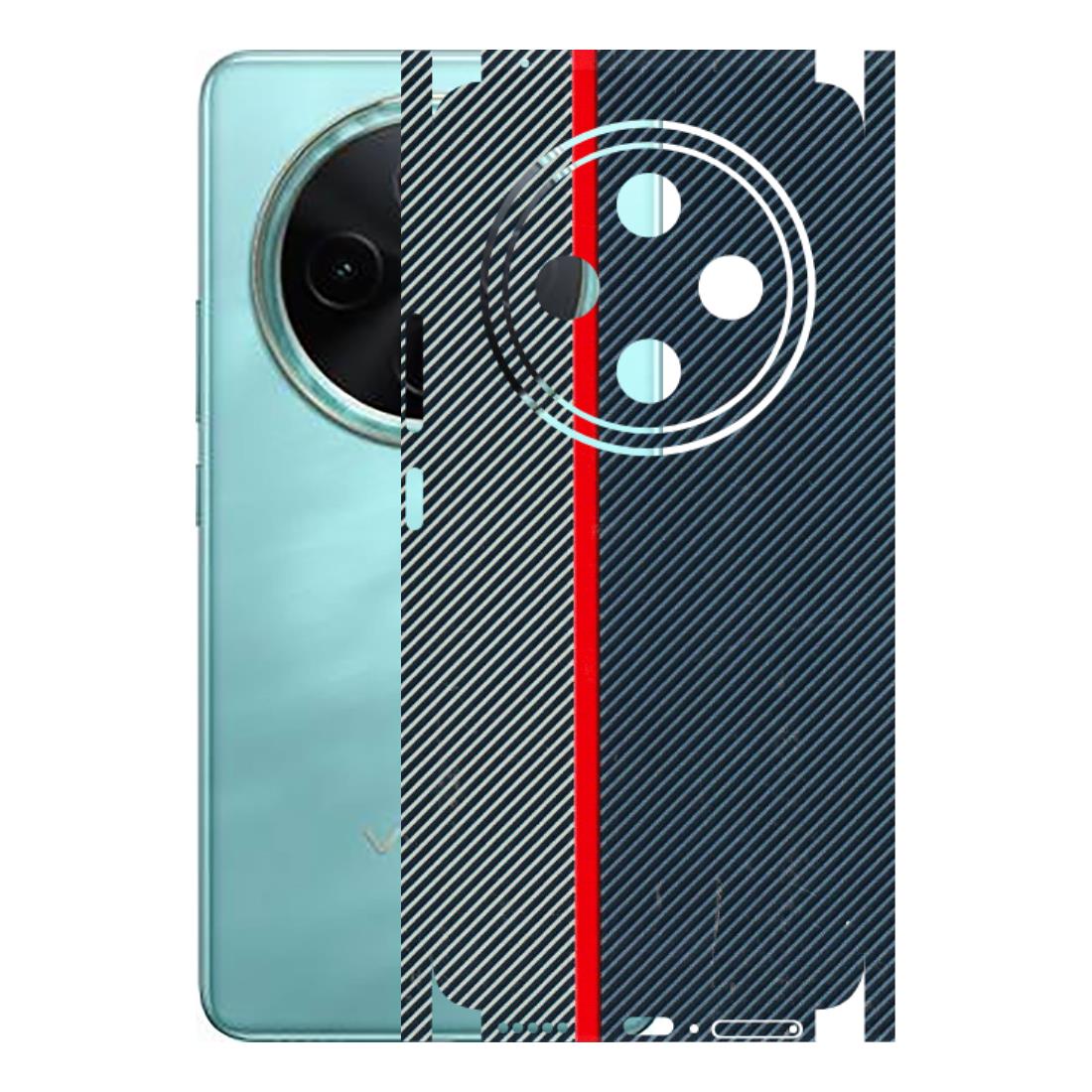 VIVO Z/V/X/T/U/S Series Phone Skins (All Models) - Blue Sober Lines - 3D Embossed Finish (L-305) Vivo T4 5G