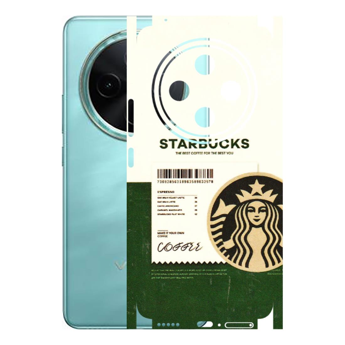 VIVO Z/V/X/T/U/S Series Phone Skins (All Models) - Starbucks Barcode - 3D Embossed Finish (L-308) Vivo T4 5G