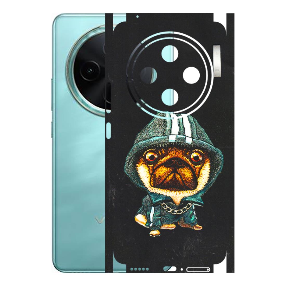 VIVO Z/V/X/T/U/S Series Phone Skins (All Models) - Puppy N Hoodie - 3D Embossed Finish (L-90) Vivo T4 5G