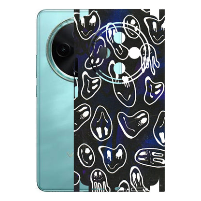 VIVO Z/V/X/T/U/S Series Phone Skins (All Models) - Distorted Smileys - 3D Embossed Finish (L-92) Vivo T4 5G