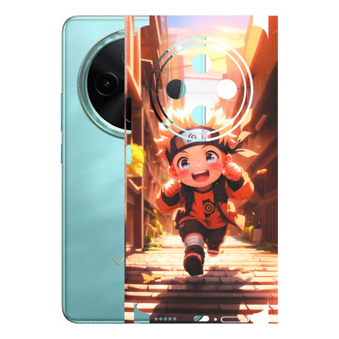 VIVO Z/V/X/T/U/S Series Phone Skins (All Models) - Naruto Cute Toon Running - Matte Finish (M-04) Vivo T4 5G