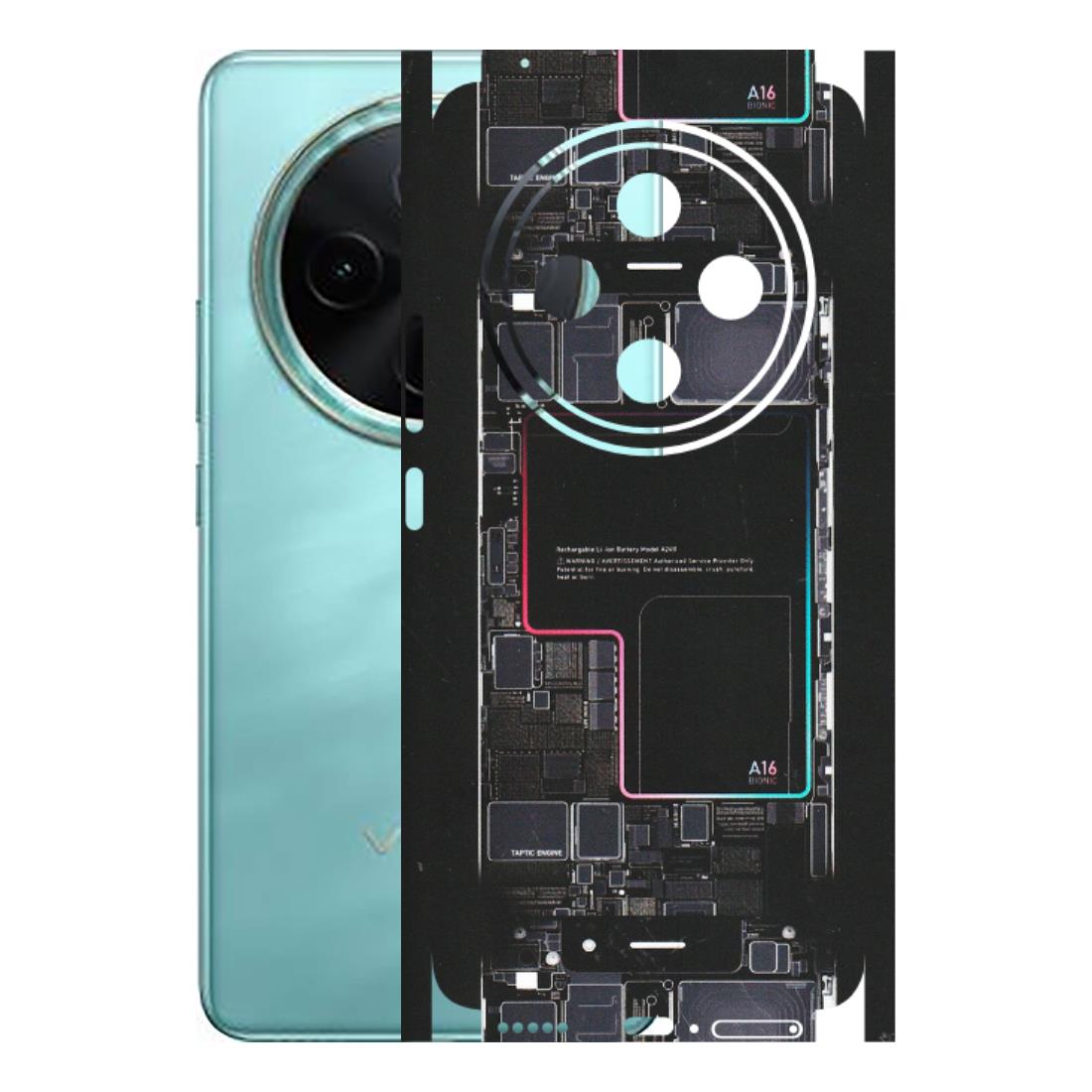 VIVO Z/V/X/T/U/S Series Phone Skins (All Models) - Motherboard Circuit Layout - Matte Finish (M-117) Vivo T4 5G