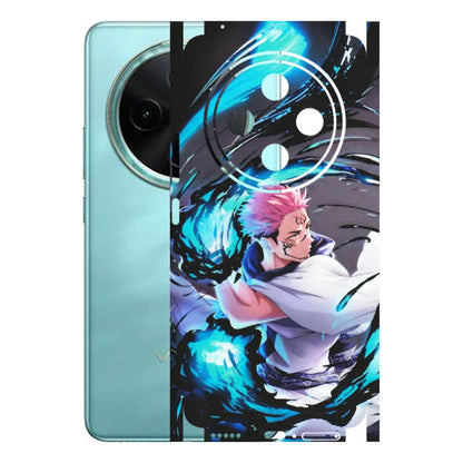 VIVO Z/V/X/T/U/S Series Phone Skins (All Models) - New Jujutsu Kaisen Grey Blue Anime - Matte Finish (M-127) Vivo T4 5G