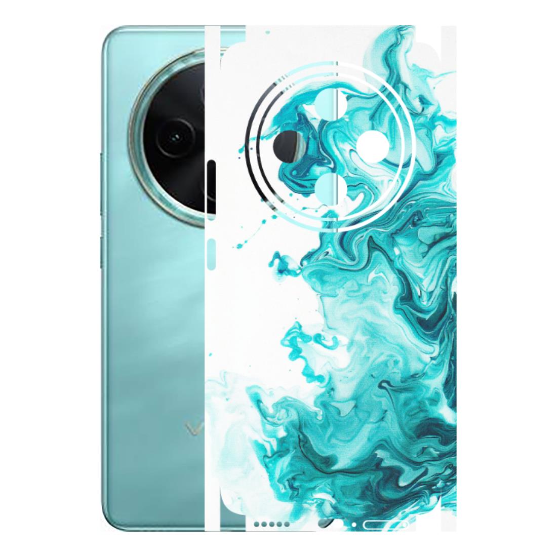 VIVO Z/V/X/T/U/S Series Phone Skins (All Models) - Sky Blue Abstract Colour - Matte Finish (M-146) Vivo T4 5G