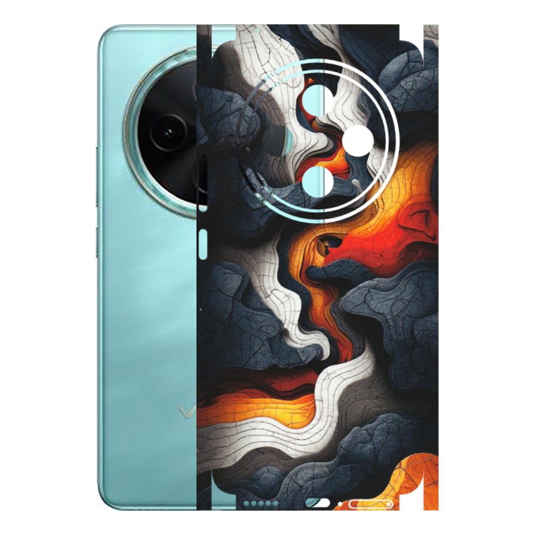VIVO Z/V/X/T/U/S Series Phone Skins (All Models) - Abstract Volcanic Layers - Matte Finish (M-52) Vivo T4 5G