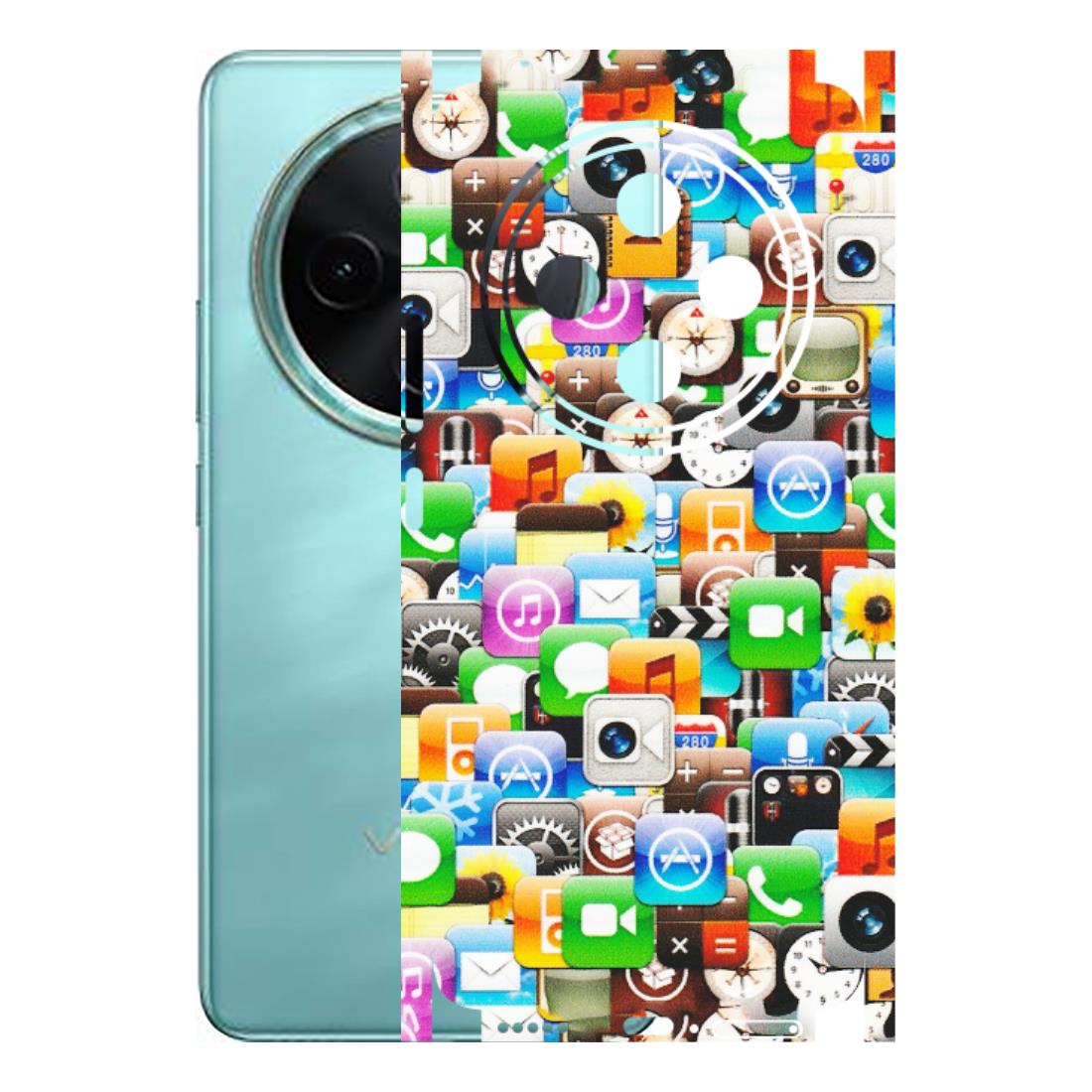 VIVO Z/V/X/T/U/S Series Phone Skins (All Models) - All Apple Icons - Matte Finish (M-93) Vivo T4 5G