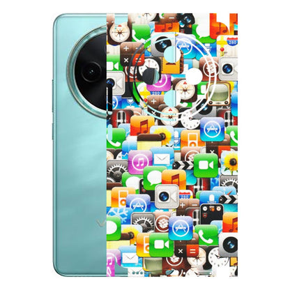 VIVO Z/V/X/T/U/S Series Phone Skins (All Models) - All Apple Icons - Matte Finish (M-93) Vivo T4 5G