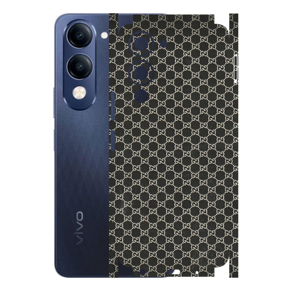VIVO Z/V/X/T/U/S Series Phone Skins (All Models) - Black G Print - 3D Embossed Finish (L-109) Vivo T4 Lite