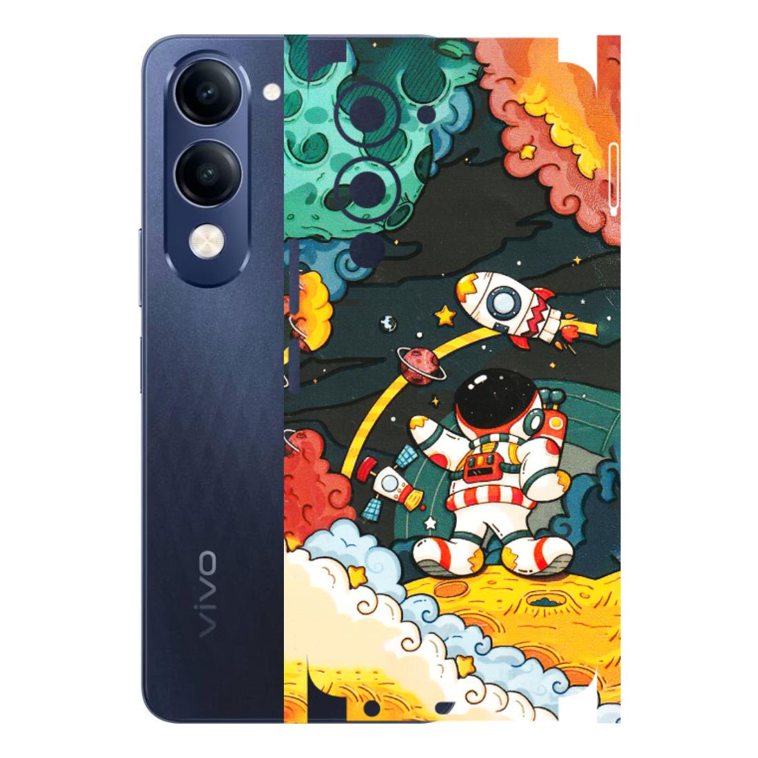 VIVO Z/V/X/T/U/S Series Phone Skins (All Models) - Astronauts & Spaceship - 3D Embossed Finish (L-145) Vivo T4 Lite