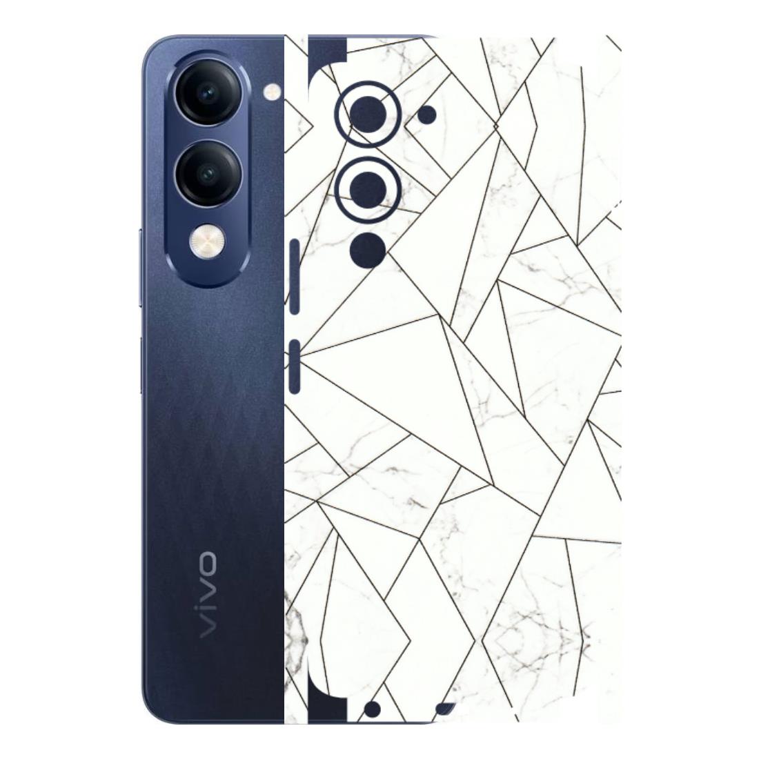 VIVO Z/V/X/T/U/S Series Phone Skins (All Models) - Luxury White Marble Effect - 3D Embossed Finish (L-168) Vivo T4 Lite