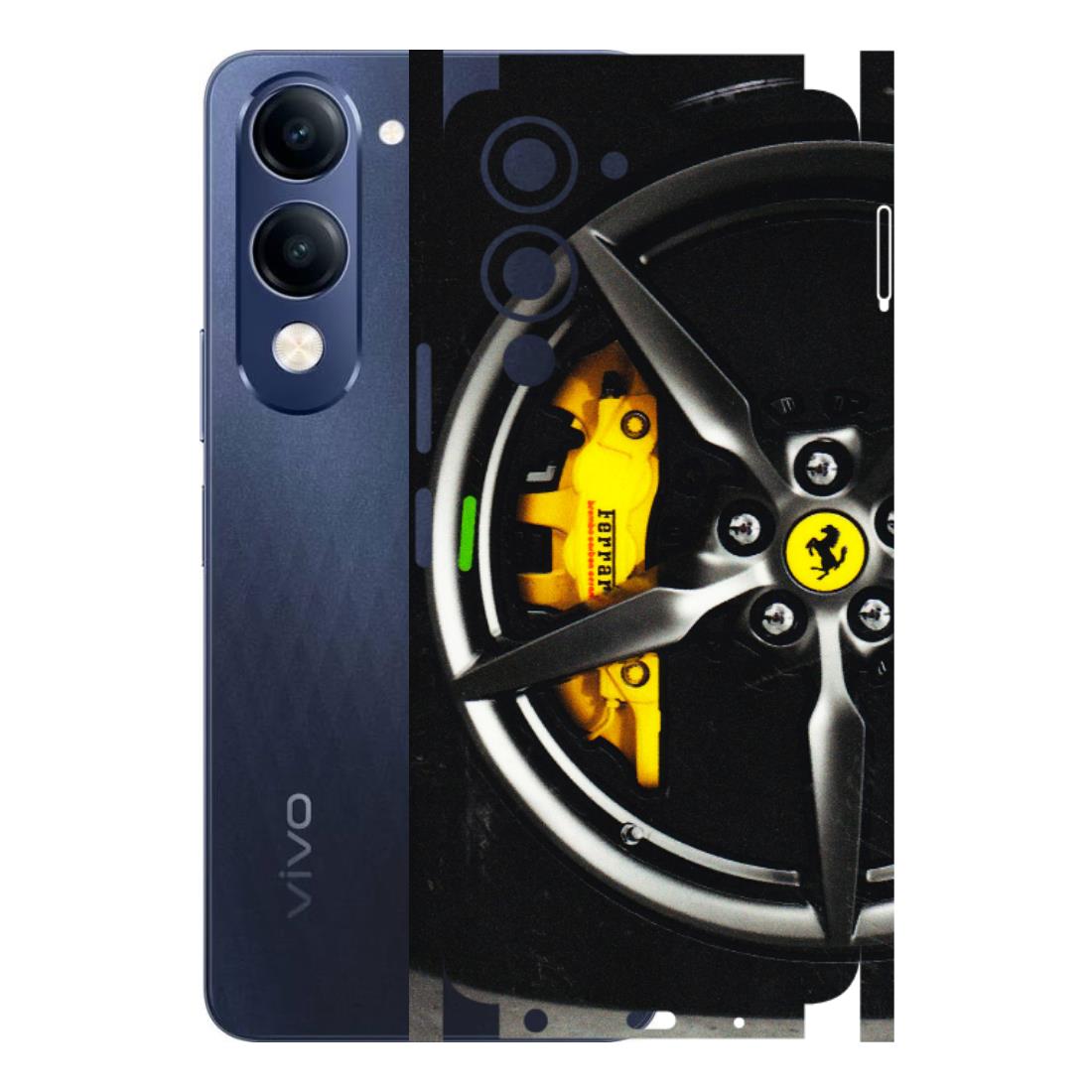VIVO Z/V/X/T/U/S Series Phone Skins (All Models) - Ferrari Wheel Alloy - 3D Embossed Finish (L-173) Vivo T4 Lite