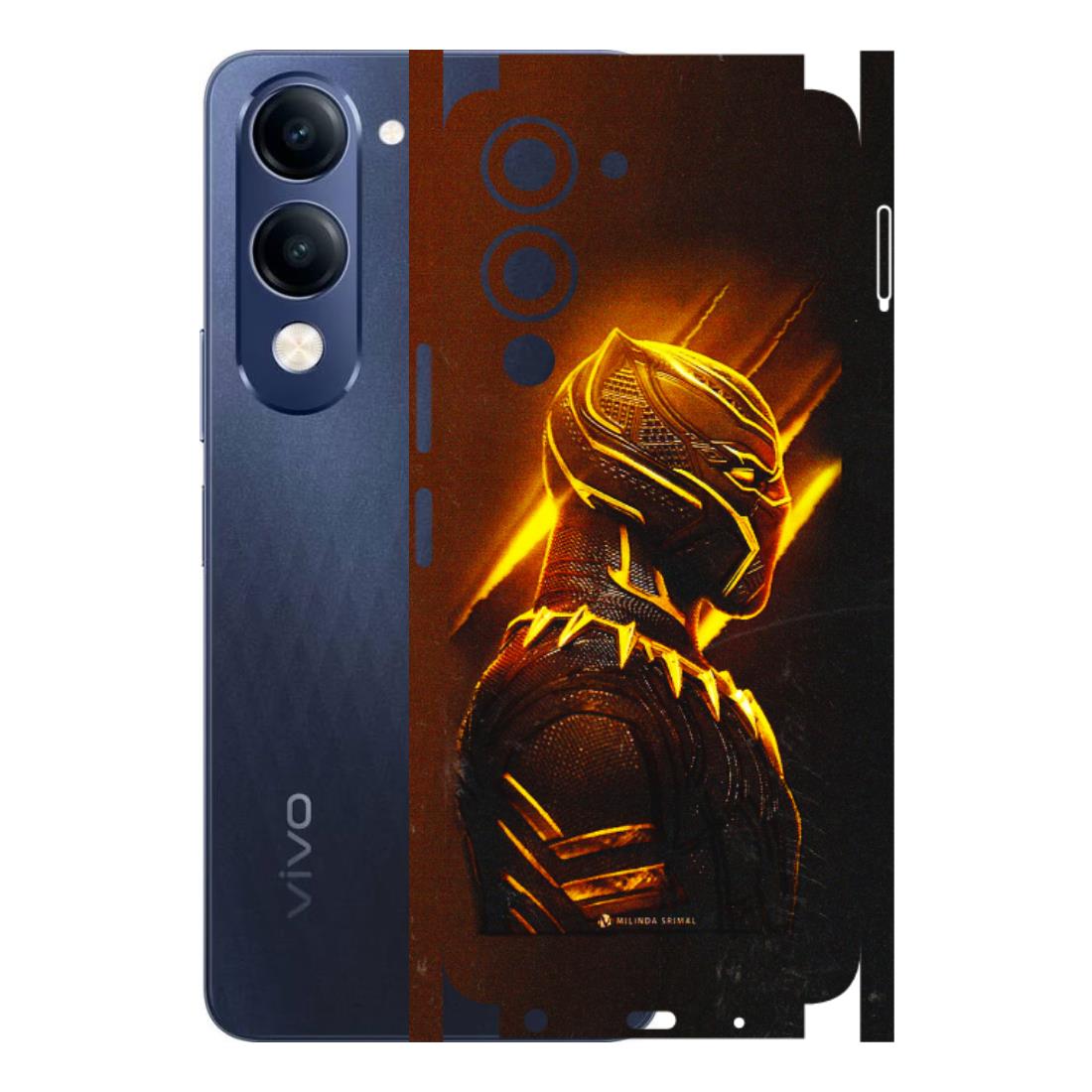 VIVO Z/V/X/T/U/S Series Phone Skins (All Models) - Gold Black Panther - 3D Embossed Finish (L-181) Vivo T4 Lite