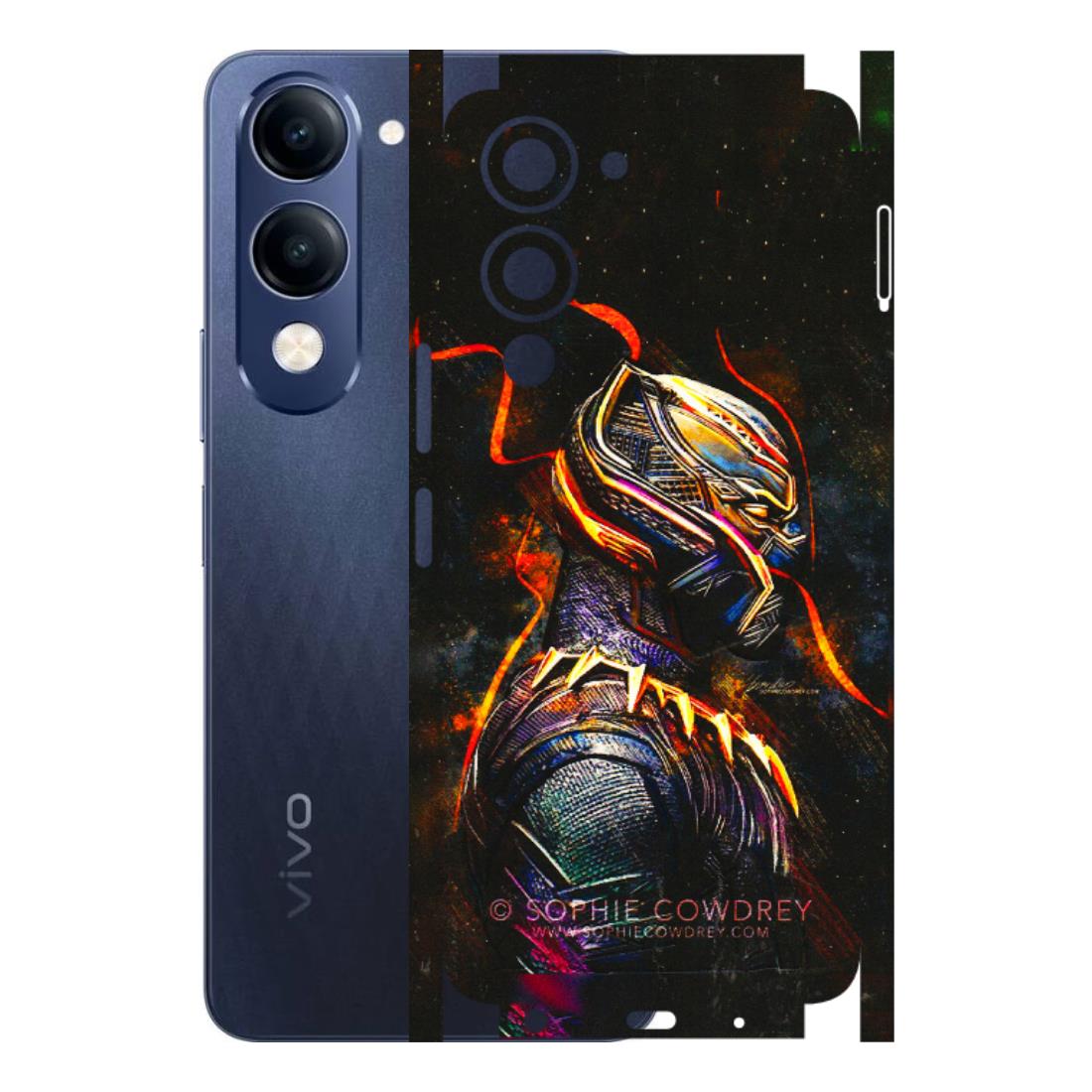 VIVO Z/V/X/T/U/S Series Phone Skins (All Models) - Black Panther - 3D Embossed Finish (L-190) Vivo T4 Lite