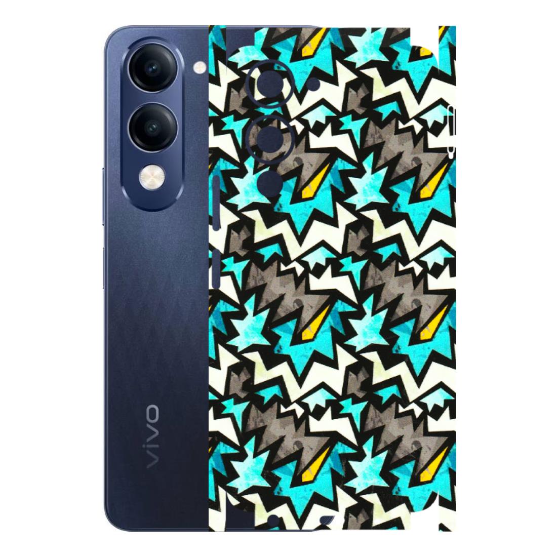 VIVO Z/V/X/T/U/S Series Phone Skins (All Models) - Funky Zig Zag - 3D Embossed Finish (L-223) Vivo T4 Lite