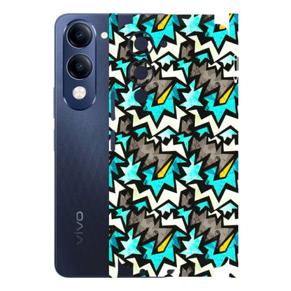 VIVO Z/V/X/T/U/S Series Phone Skins (All Models) - Funky Zig Zag - 3D Embossed Finish (L-223) Vivo T4 Lite