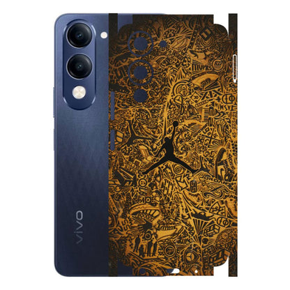 VIVO Z/V/X/T/U/S Series Phone Skins (All Models) - Premium Gold Basketball Player - 3D Embossed Finish (L-236) Vivo T4 Lite